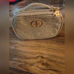 Dior Metallic Gold Crystal-Effect Cosmetic Case